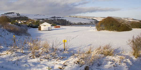 Rosemarkie Campsite in the snow