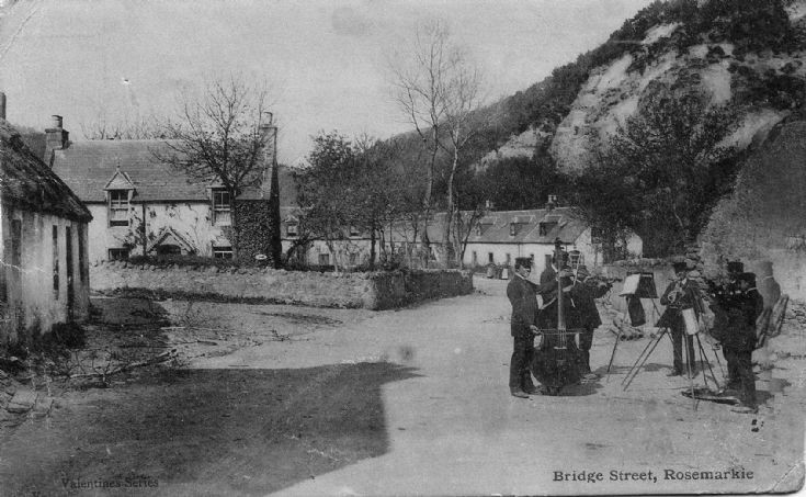 Musicians on Bridge St. Rosemarkie.